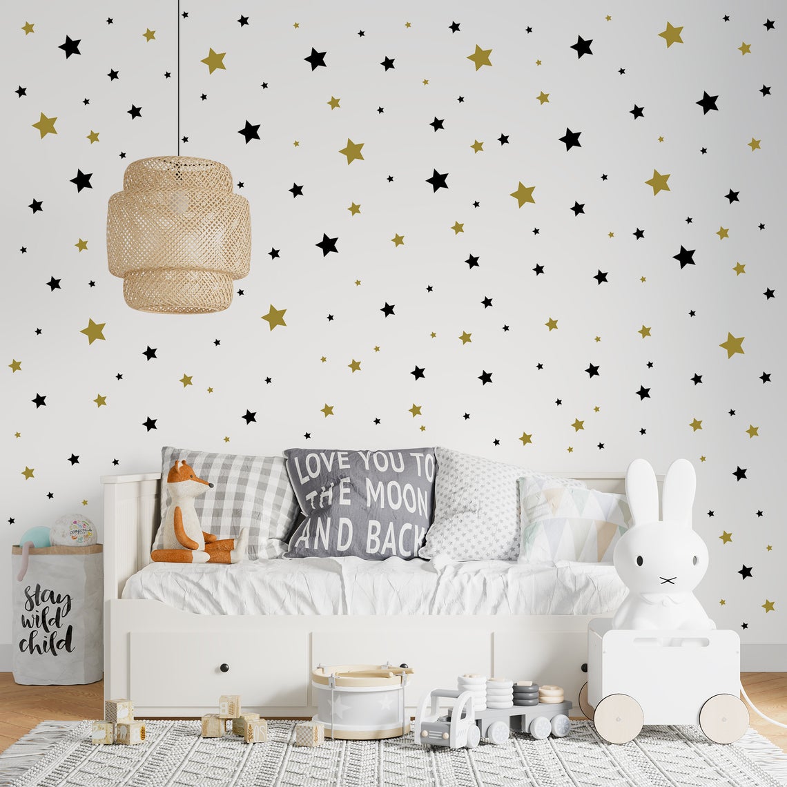 Baby Nursery Panelling - Adesivo de parede estrela dos desenhos