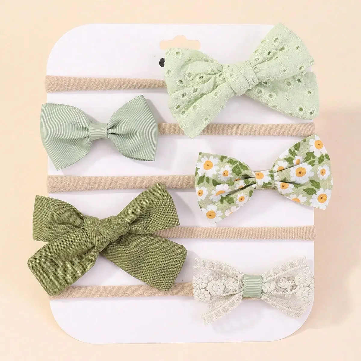 Baby Nursery Set - 5 pçs/set bebê elástico bandana recém-nascido