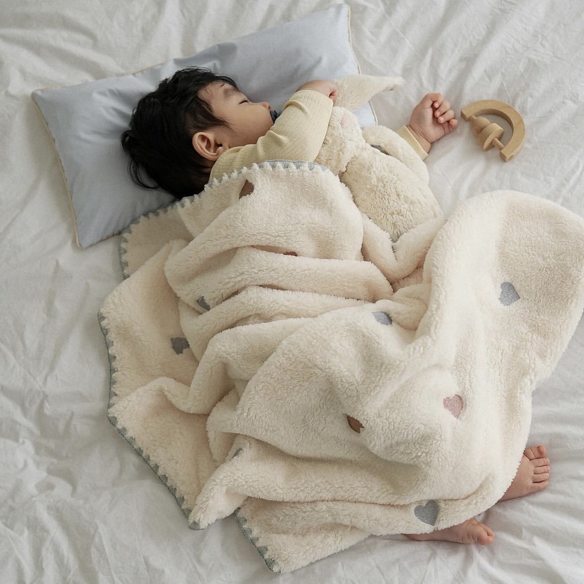 Baby Boy Nursery Quilt - Inverno cobertores do bebê recém-nascido velo