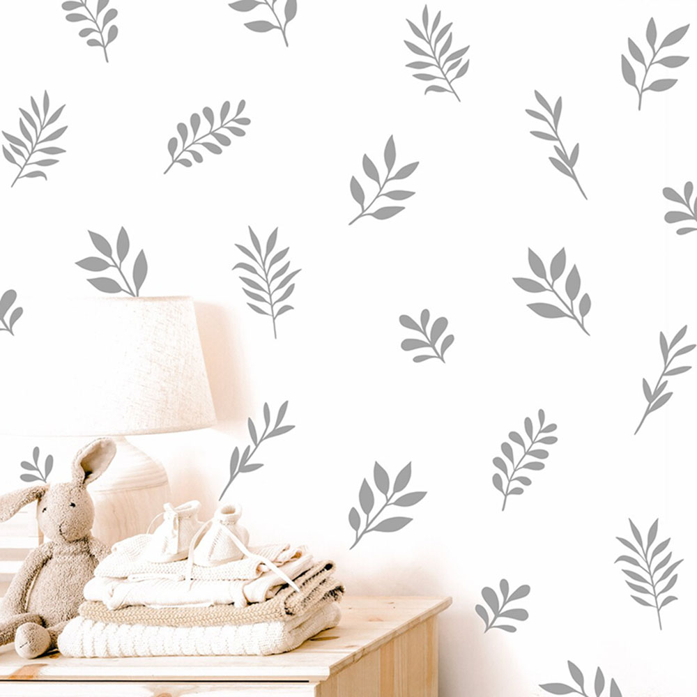 Baby Nursery Tree - 41 pçs folha botânica adesivo de