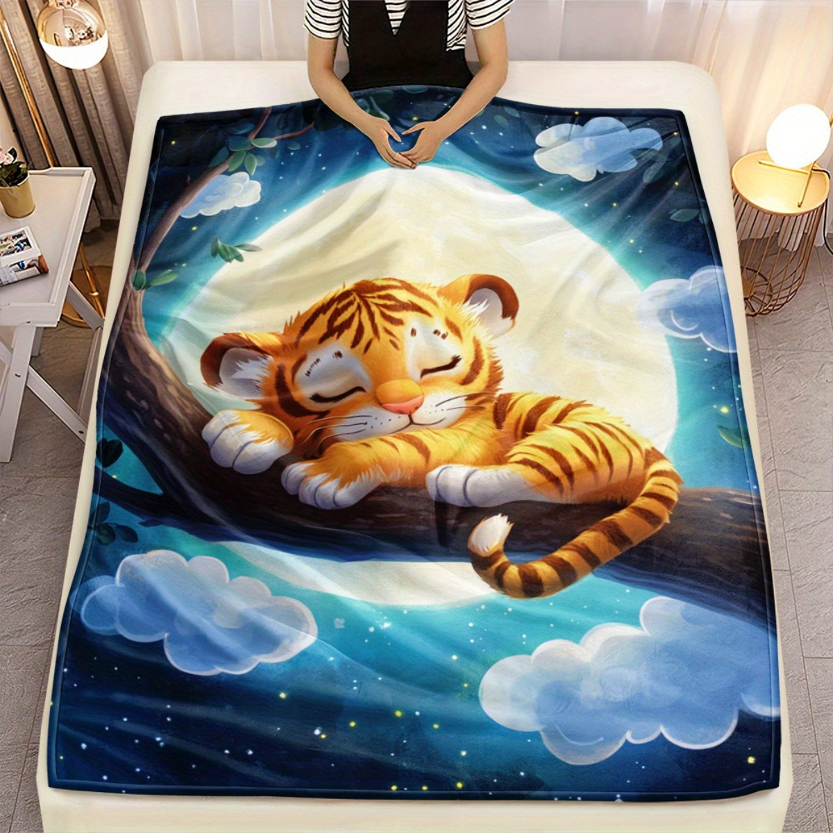 Baby Nursery Tree - Bonito dormindo tigre no galho de