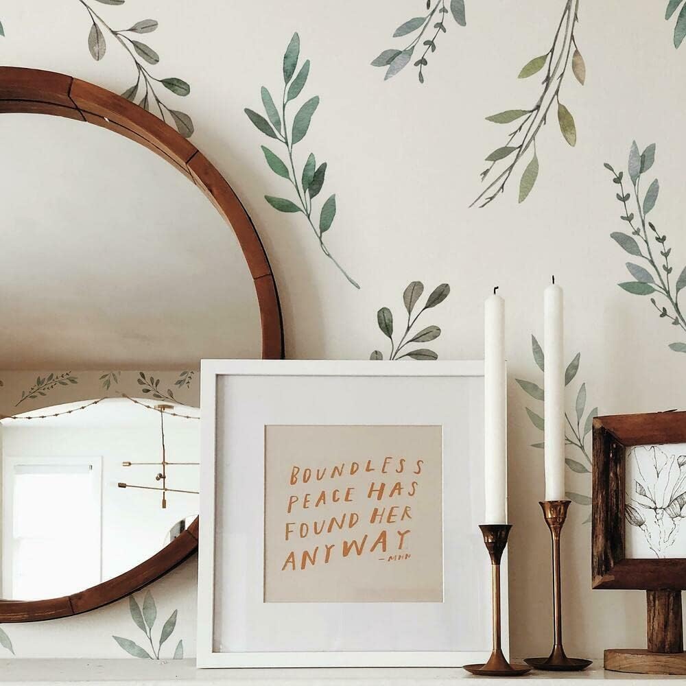 Baby Nursery Tree - Aquarela rústica país folhas árvore adesivo