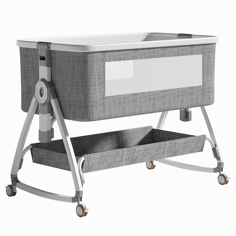 Baby Nursery With Queen Bed - Berço Multifuncional Portátil para Bebês, Dobrável,