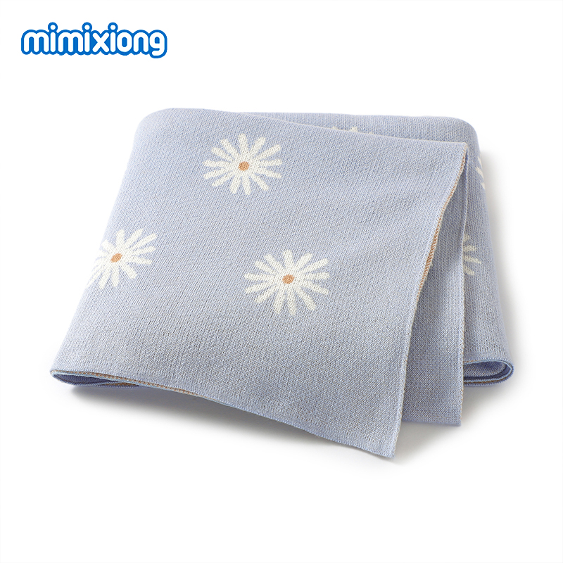 Baby Boy Nursery Quilt - Bebê floral cobertores de malha todas