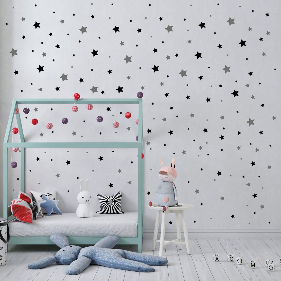 Adesivo de parede estrela dos  - Baby Nursery Panelling avaliação e preço