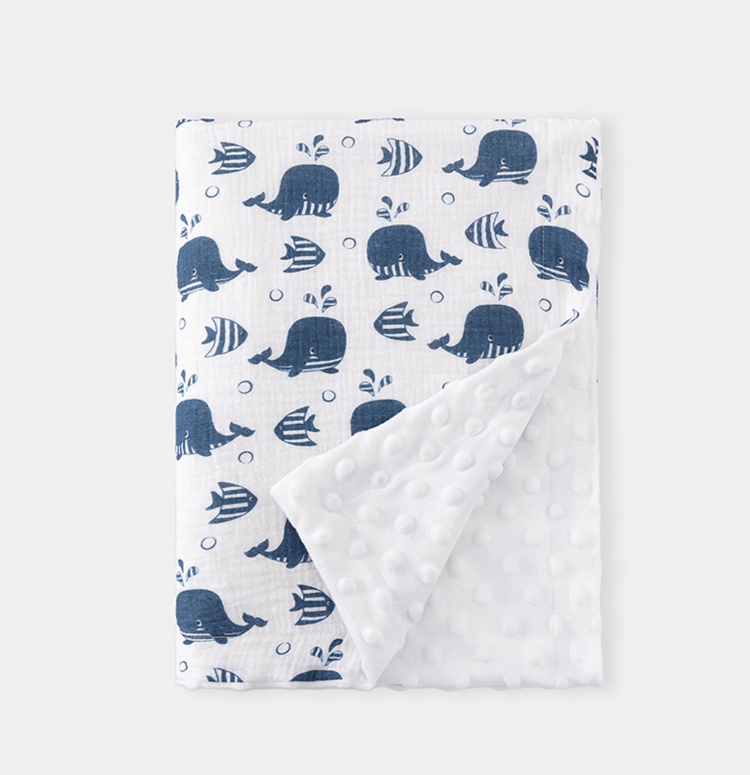 Cobertor de musselina para beb - Baby Boy Nursery Quilt avaliação e preço