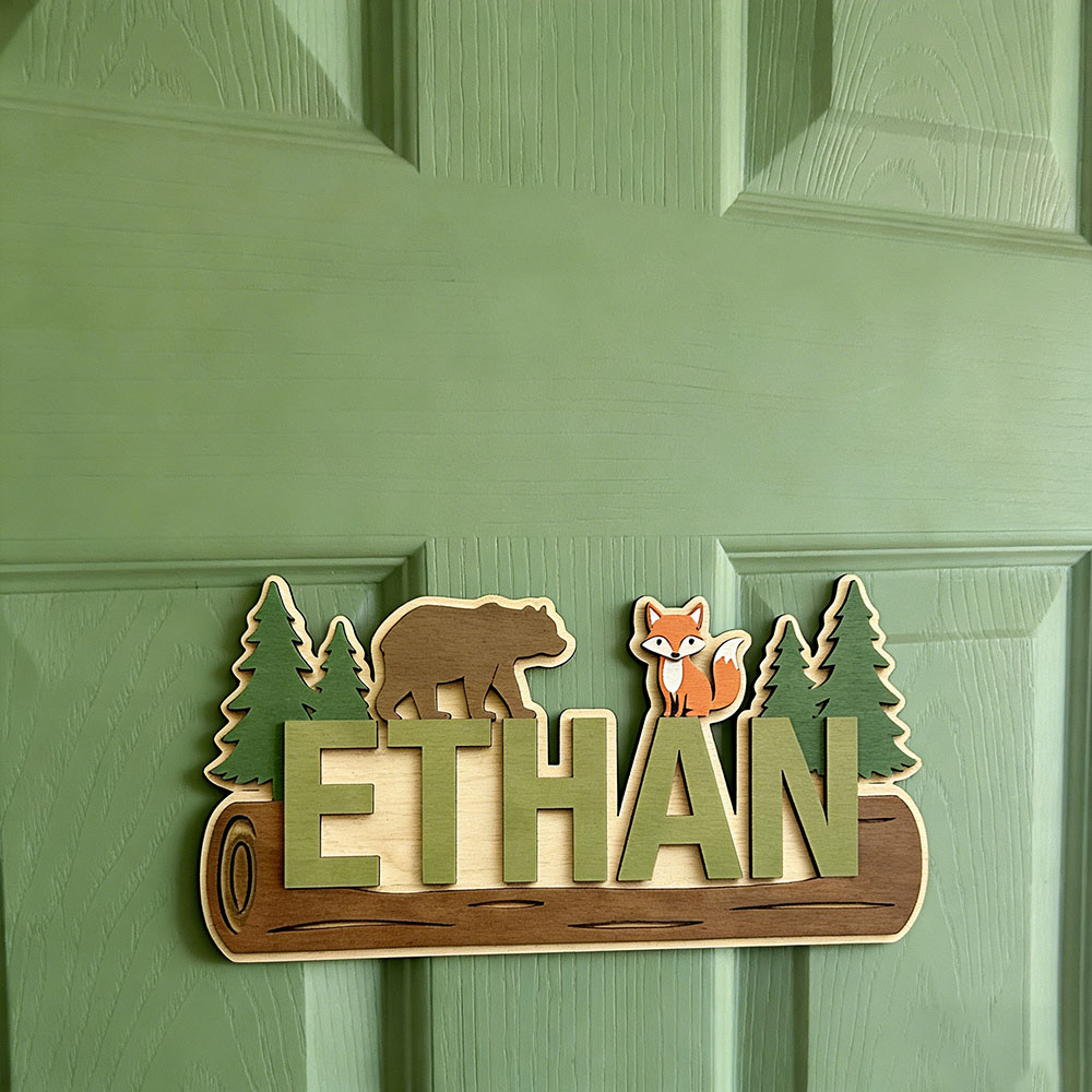 Placa de Madeira Personalizada - Baby Nursery Tree avaliação e preço