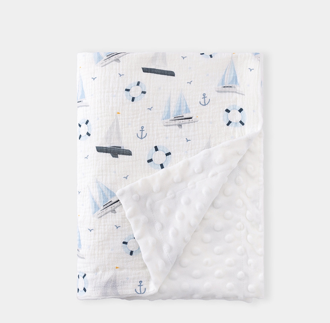 Cobertor de musselina para beb - Baby Boy Nursery Quilt avaliação e preço