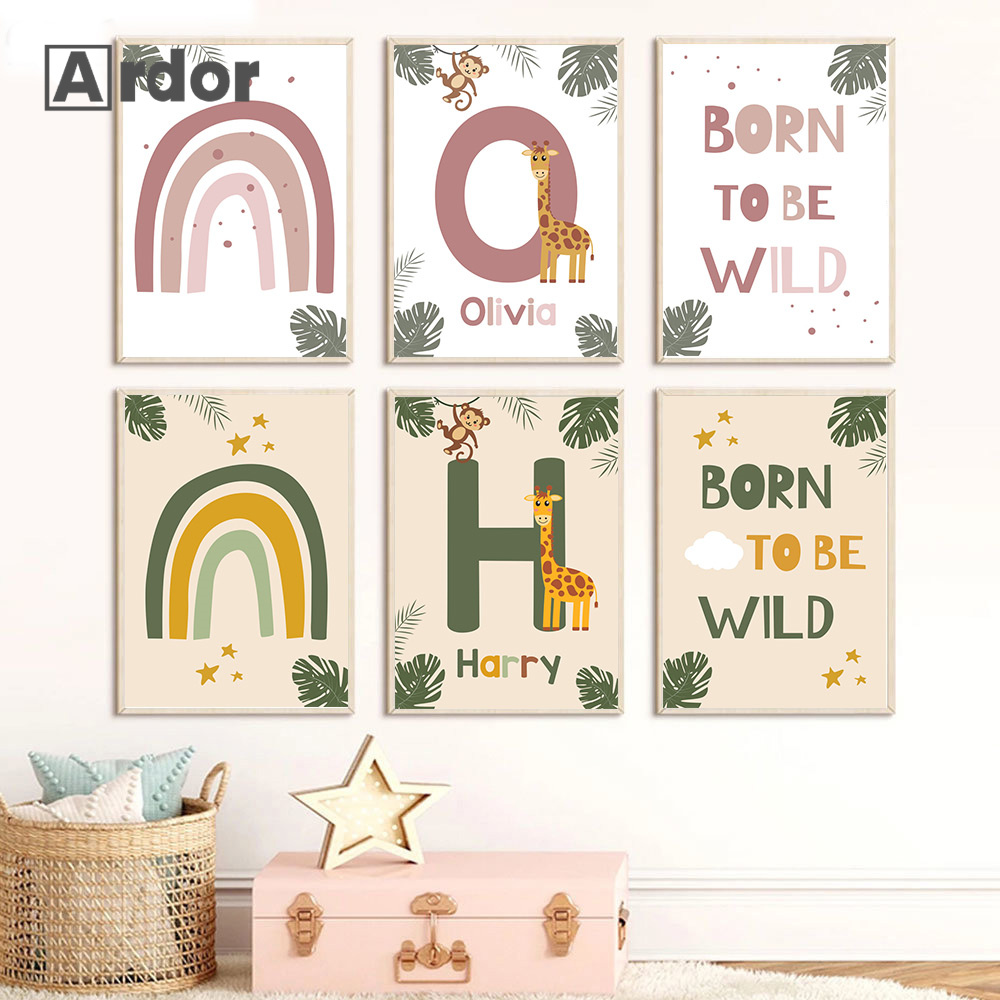 Pôsteres de animais da selva n - Baby Nursery Jungle avaliação e preço