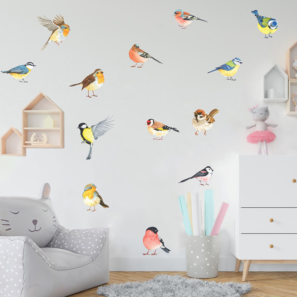 13 pçs pequenos pássaros adesi - Baby Nursery Panelling avaliação e preço