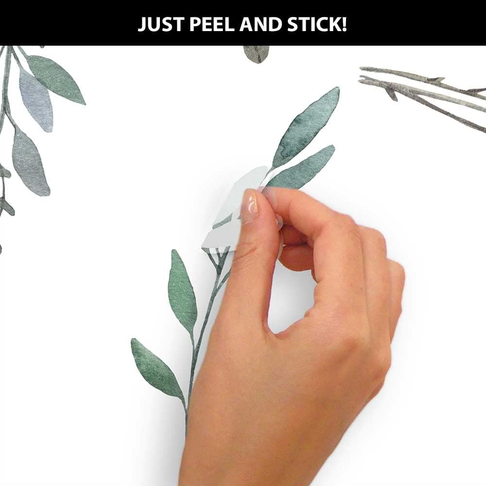 Aquarela rústica país folhas á - Baby Nursery Tree avaliação e preço