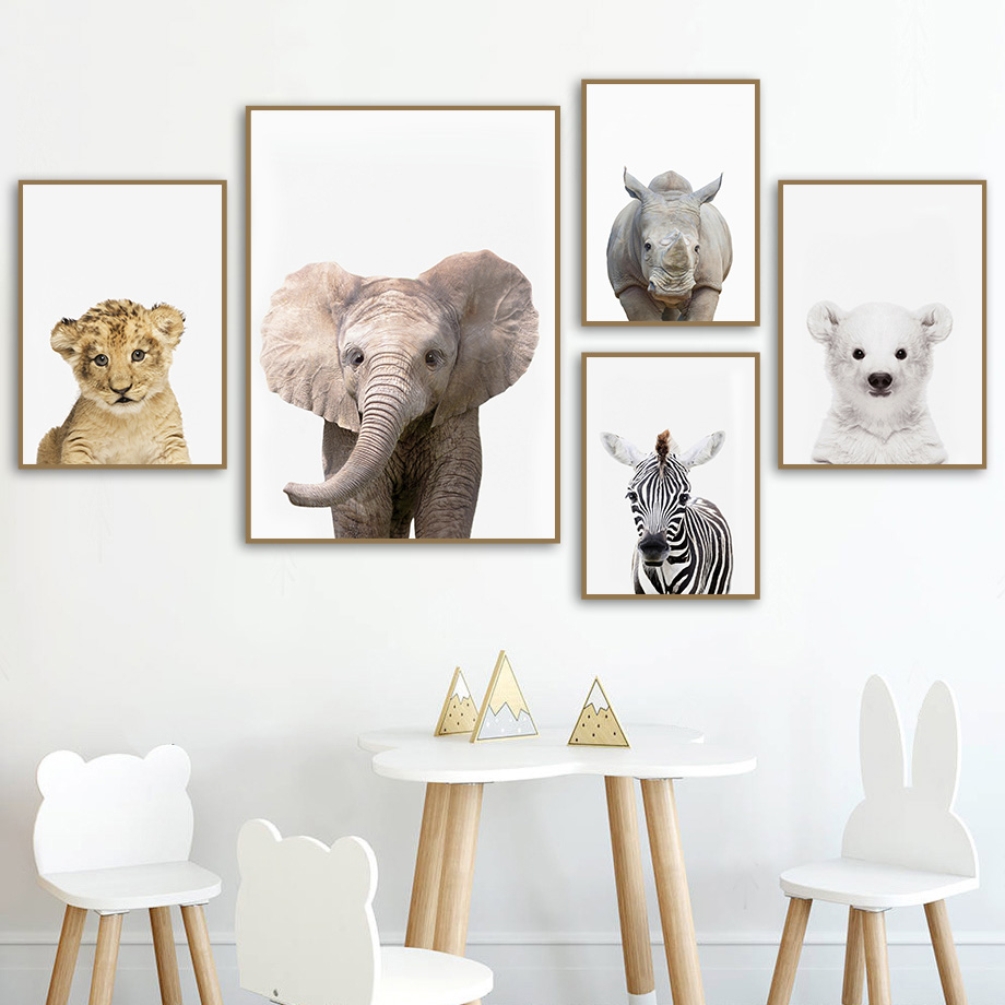 1 peça de pintura em tela sem  - Baby Nursery Jungle avaliação e preço
