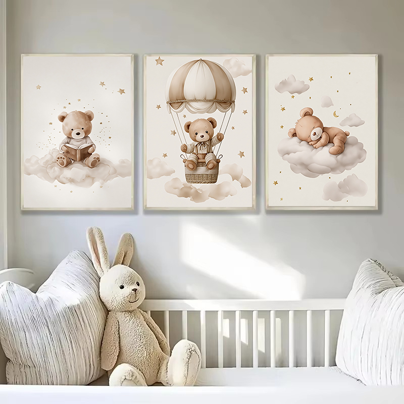 3 pçs/set boêmio urso de pelúc - Baby Nursery Set avaliação e preço